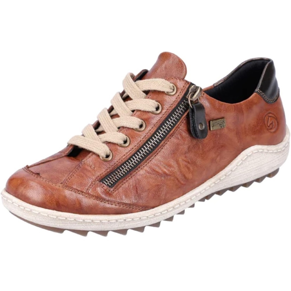 Remonte Brown and‎ Black Sneakers with Zipper Detail - Picture 2 of 16